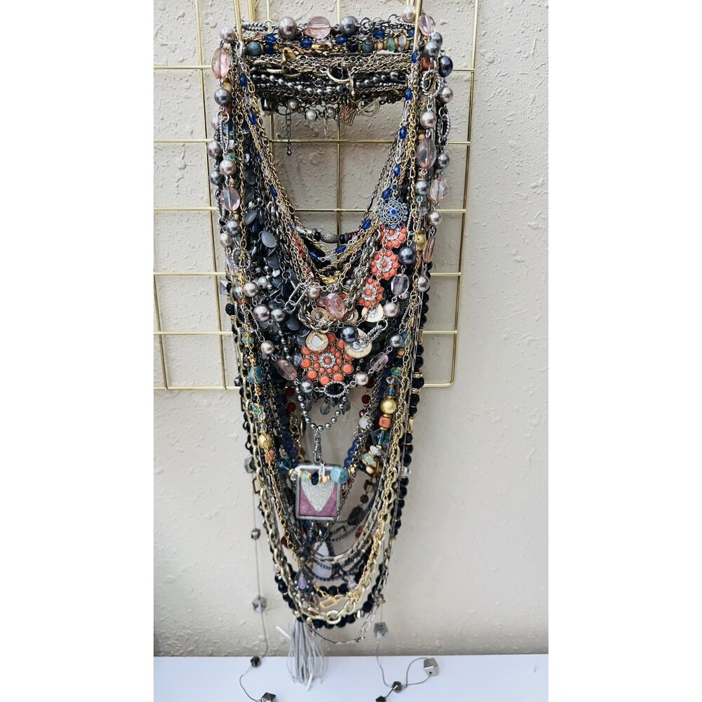✅41+ Branded Necklaces Lots Of Brands  Beads, Glass Long Short Lot To Style